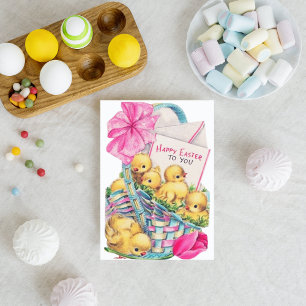 Happy Easter-meiden wekken gevoelens bij Feestdagen Kaart