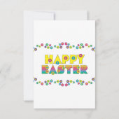 Happy Easter met Flowers Kaart (Achterkant)