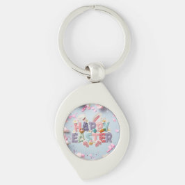 Happy Easter Metal Keychain