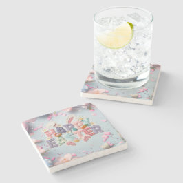 Happy Easter Metal  Stenen Onderzetter