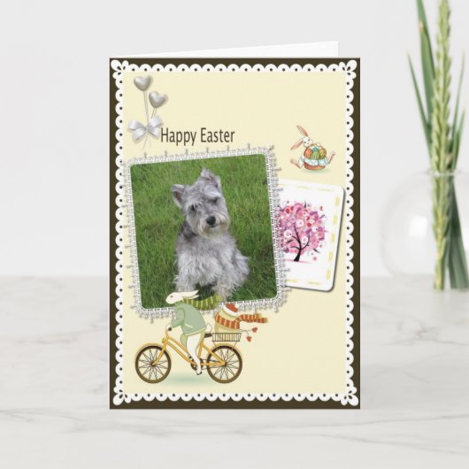 Happy Easter Miniature Schnauzers Kaart (Voorkant)