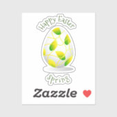 Happy Easter Minimalist  cartoon Sticker (Vel)