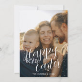 Happy Easter Modern Script-foto Feestdagenkaart (Voorkant)