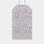 Happy Easter Modern Waterverf Floral Bunny Cadeaulabel (Achterkant)