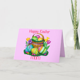 Happy Easter Mom Card (Fully Customizable) Feestdagen Kaart