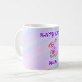 "HAPPY EASTER "MOM" MUG AVEC RABBIT FLEURI. (Devant gauche)
