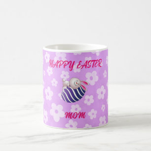 "HAPPY EASTER "MOM" MUG EN PURPLE & WHITE