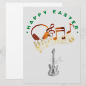 Happy Easter Musical Greetings Feestdagenkaart (Voorkant / Achterkant)