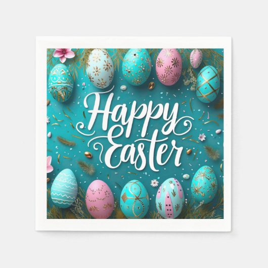 Happy Easter Napkins Servet (Voorkant)