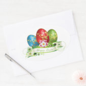 Happy Easter Ovale Sticker (Envelop)