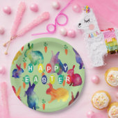 Happy Easter Paper Borden 9 in Papieren Bordje (Feest)