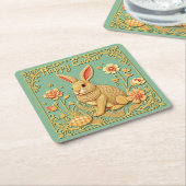 Happy Easter Paper Onderzetter w / Bunny (Schuin)