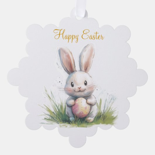 Happy Easter papier ornament kaart (Voorkant)