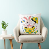 Happy Easter Party Bunny Popping Out of Egg Kussen (Stoel)