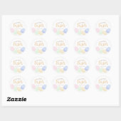 Happy Easter Pastel Aquarelle Oeufs Rond Sticker (Feuille)