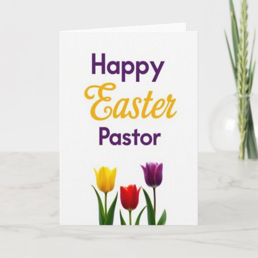 Happy Easter Pastor Card Kaart (Voorkant)
