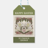 Happy Easter: Peace 7 Hope  Lily Church Cadeaulabel (Voorkant)