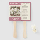 Happy Easter: Peace & Hope  Lily Church Handwaaier (Voorkant en achterkant)