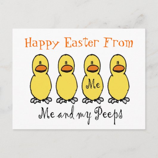 Happy Easter Peeps Briefkaart (Voorkant)