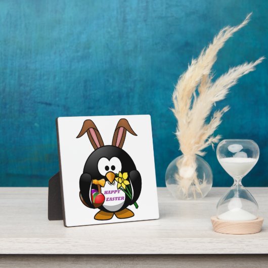 "HAPPY EASTER" PENGUIN BUNNY FOTOPLAAT (Insitu)