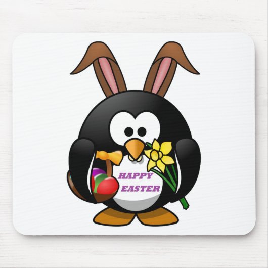 "HAPPY EASTER" PENGUIN BUNNY MUISMAT (Voorkant)