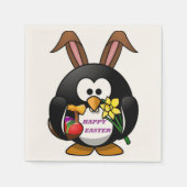 "HAPPY EASTER" PENGUIN BUNNY SERVETTEN (Voorkant)