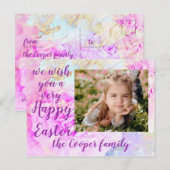 Happy Easter Photo Briefkaart (Voorkant / Achterkant)