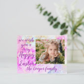 Happy Easter Photo Briefkaart (Staand voorkant)