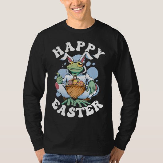 Happy Easter Playful Bunny T-shirt (Voorkant)