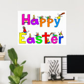 Happy Easter Poster (Thuiskantoor)