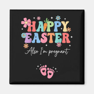 Happy Easter Pregnancy Announcement New Mom Magneet