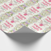 Happy Easter Rabbit Cadeaupapier (Hoek)