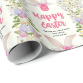 Happy Easter Rabbit Cadeaupapier (Rol Hoek)