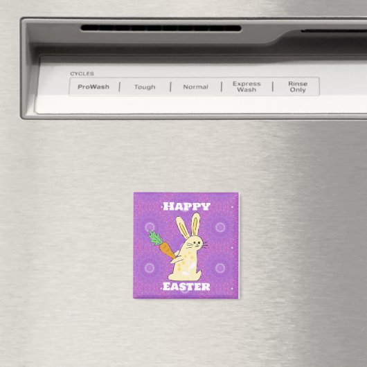 Happy Easter Rabbit Magneet (Insitu (Vaatwasser))