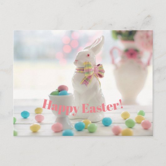happy easter rabbit spring postkruising briefkaart (Voorkant)