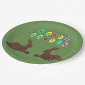 Happy Easter Rabbits Custom Paper Bord 9 in (Gekanteld)