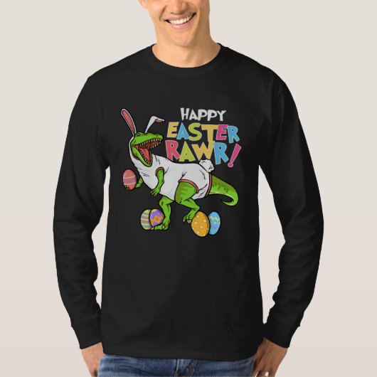 Happy Easter Rawr  Bunny Egg Hunter Hunting Season T-shirt (Voorkant)