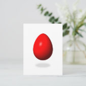 Happy Easter - Red Egg Feestdagenkaart (Staand voorkant)