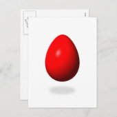 Happy Easter - Red Egg Feestdagenkaart (Voorkant / Achterkant)