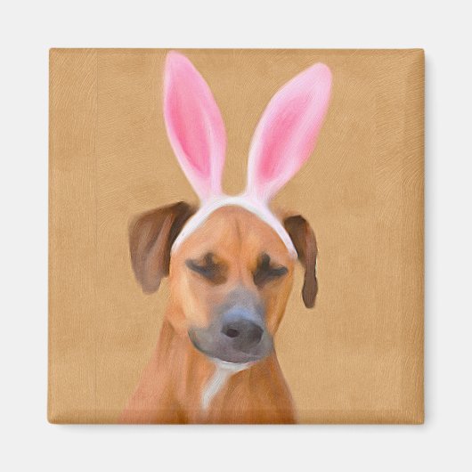 Happy Easter Rhodesian Ridgeback Magneet (Voorkant)