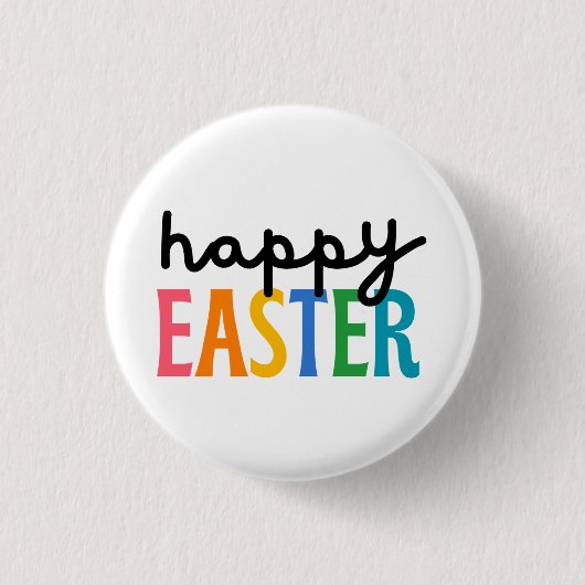 Happy Easter Ronde Button 3,2 Cm (Voorkant)