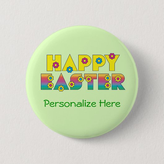 Happy Easter Ronde Button 5,7 Cm (Voorkant)