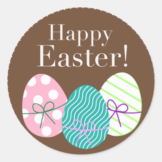 Happy Easter Ronde Sticker (Voorkant)