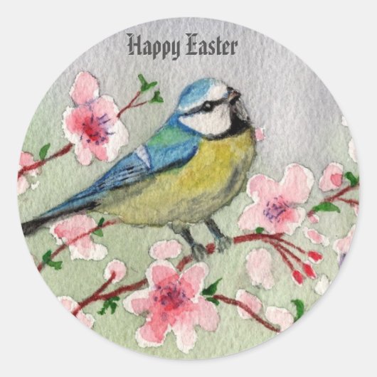 Happy Easter Ronde Sticker (Voorkant)