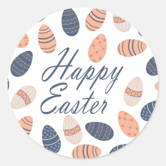 Happy Easter Ronde Sticker (Voorkant)