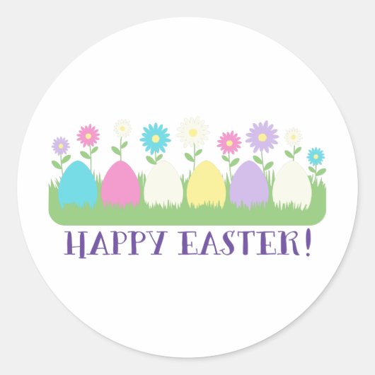 Happy Easter Ronde Sticker (Voorkant)