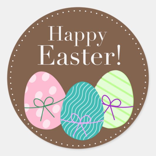 Happy Easter Ronde Sticker (Voorkant)