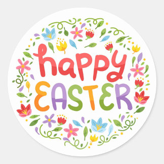Happy Easter Ronde Sticker