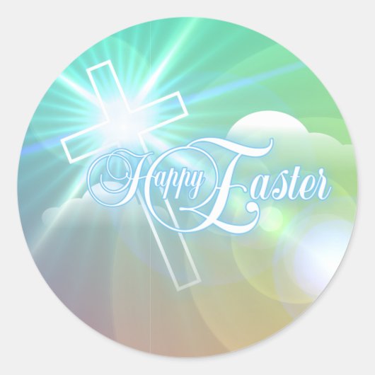 Happy Easter Ronde Sticker (Voorkant)