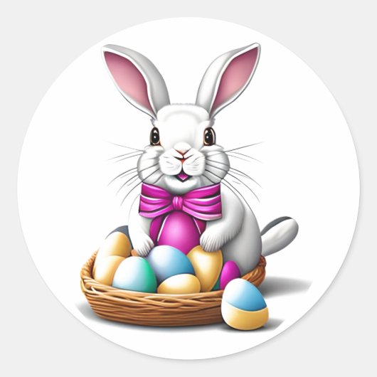 Happy Easter Ronde Sticker (Voorkant)